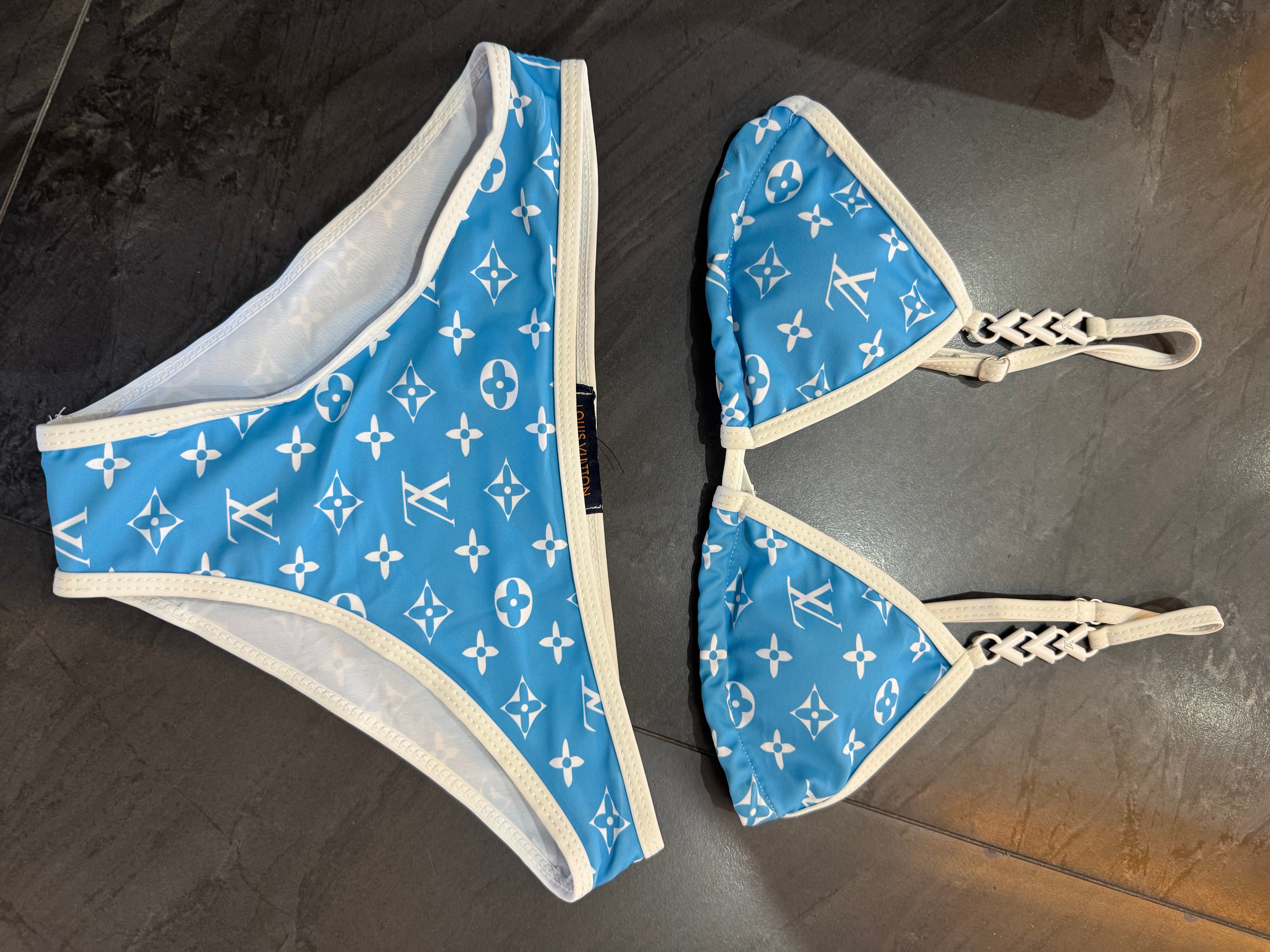 Traje de baño 2 piezas azul LV